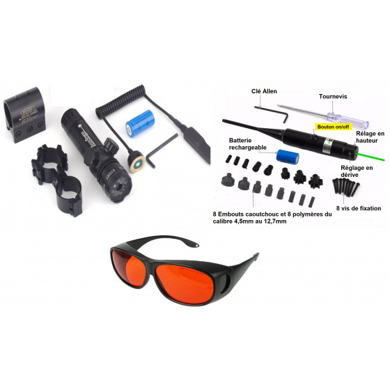 Kit Laser vert tactique +...