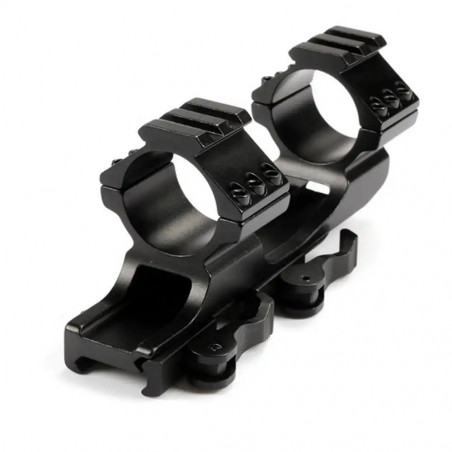 Collier en montage monobloc picatinny 20mm à attaches rapides pour lunette de 25 à 30mm