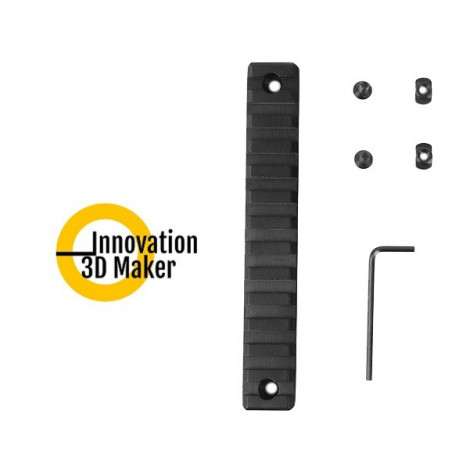 Rail MLok  13 places en aluminium avec vis et écrous