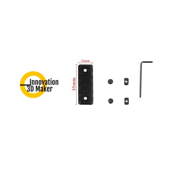 Rail MLok 5 places en Nylon