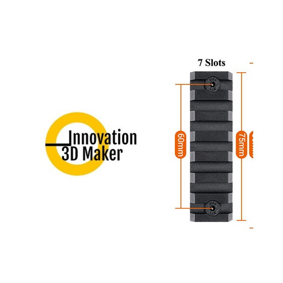 Rail MLok 7 places en Nylon