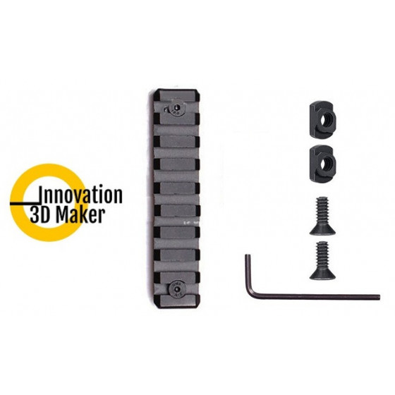 Rail MLok 9 places en Nylon